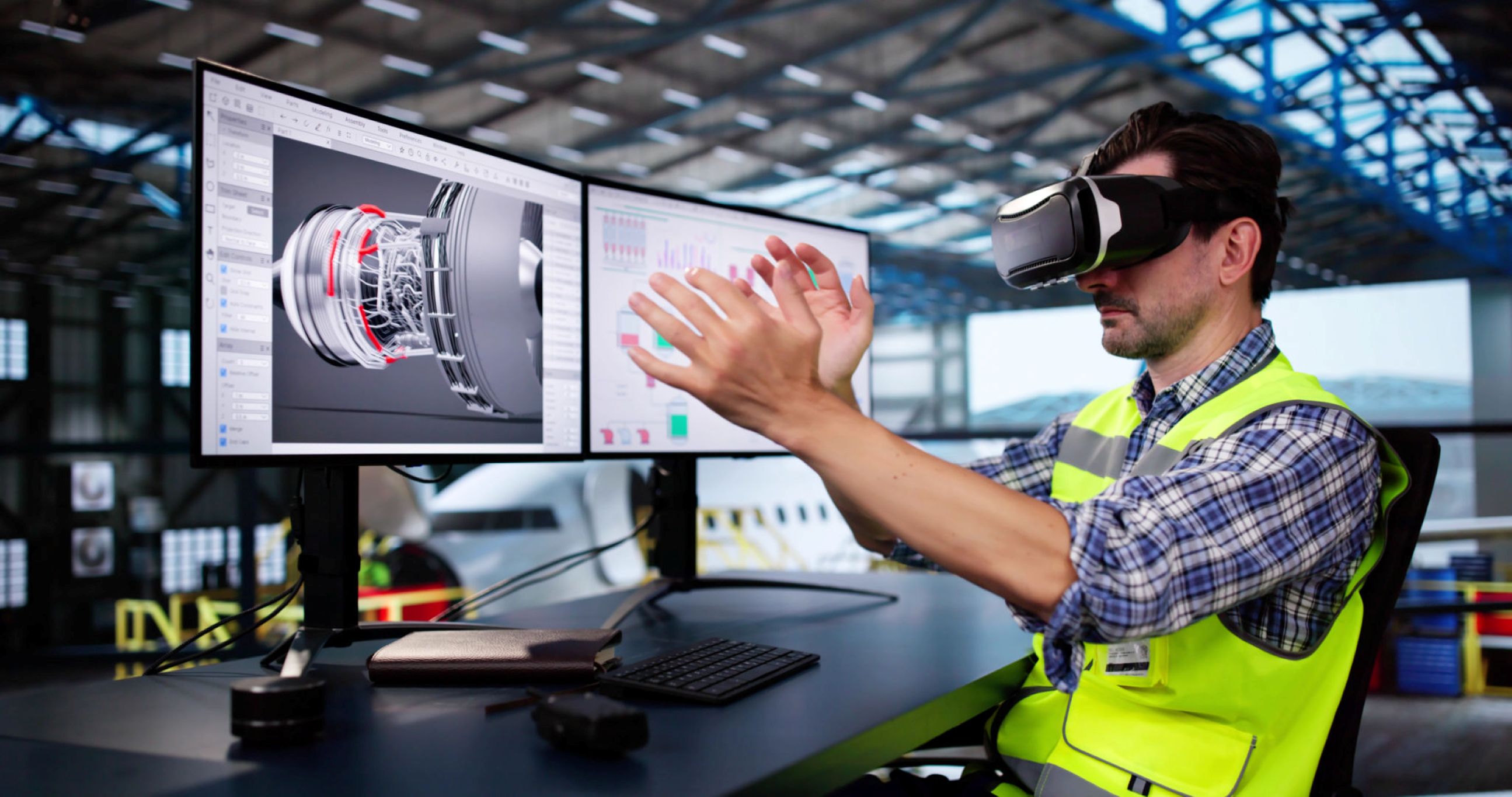 An aviation aircraft.